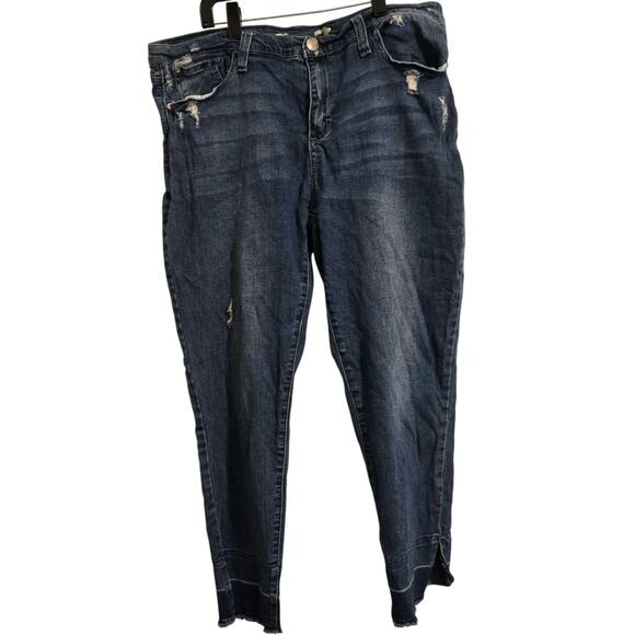 Seven7 Women’s Skinny Jeans Size 16 Easy Fit Stretch Denim Dark Wash Pants - Picture 1 of 14